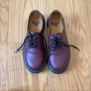 Burgundy Dr. Marten Oxford Shoes